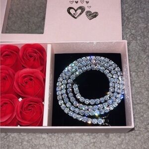 VVS1 moissanite tennis chain